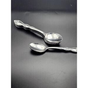 Replacement  Spoons 5 Serving 2 Dinner International Stainless American Rose